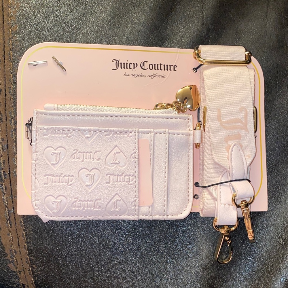 Juicy Couture Blush (PINK) Card Holder and Strap